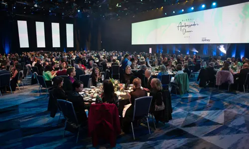 Global Ambassador Dinner 2025 people eating dinner