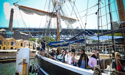 Incentive group on Tall Ships at The Rocks in Sydney