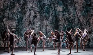 A group of performers from Bangarra Dance Theatre