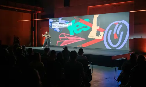  Female Speaker At Carriageworks Event