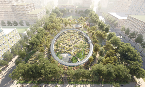 Artists render of Bradfield Sydney's Central Park - aerial view