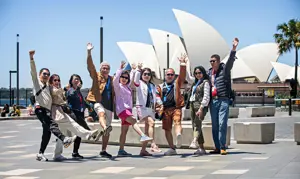 Photo of group in front of the Sydney Opera House