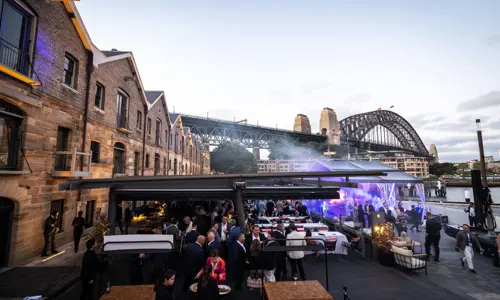 Exterior photo of an event held at Watersedge at Campbell's Stores