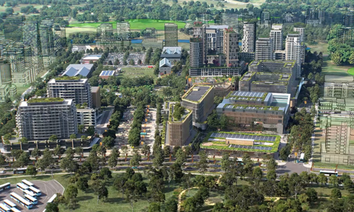Artists render of Bradfield Sydney's master plan aerial view
