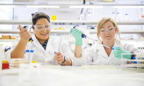 Discover UTS two scientists in lab