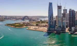 A Barangaroo 03 Buildings From Afar In Harbour ADOBE