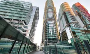 International Towers Barangaroo towering over walkway