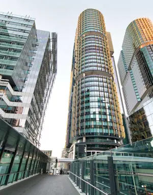 International Towers Barangaroo towering over walkway