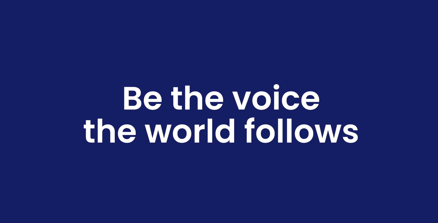 Bid Leader Campaign Be The Voice