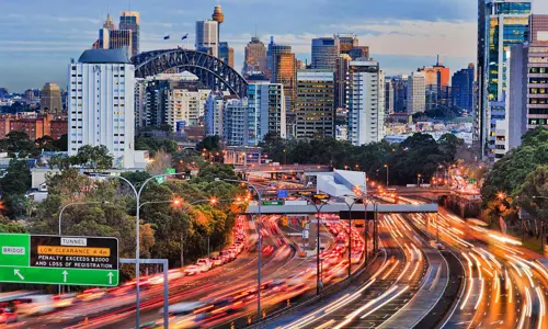 Infrastructure Multiple Lanes Towards Sydney Harbour Bridge