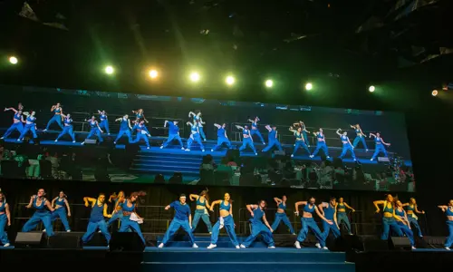 hip hop dancers on stage at the Diana Japan Incentive 2024 