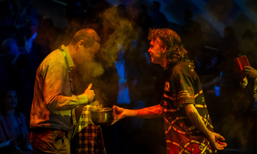 First Nations ceremony engagement with conference delegate